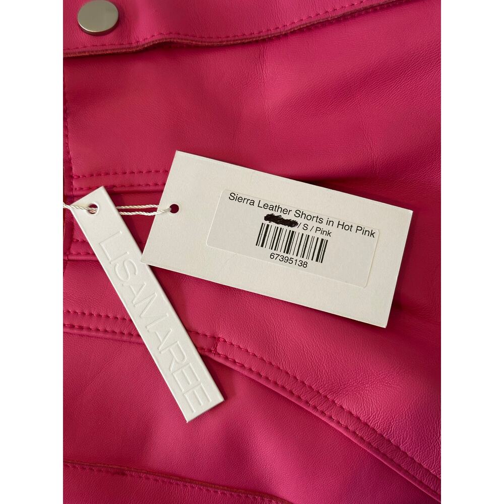 NWT Lisa Maree Sierra Leather Shorts Hot Pink Buttery Soft (Style Worn on TV) - Picture 10 of 11
